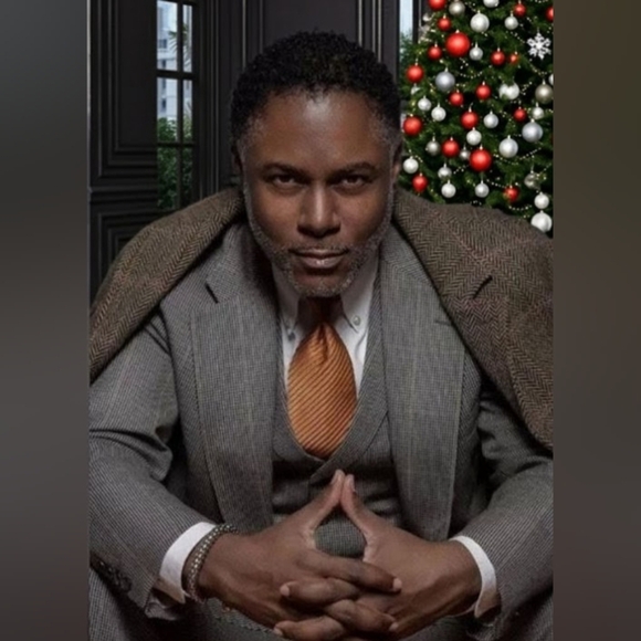 Criteria Other - Classic Custom Men's Plaid Gray 3-Piece Suit, 42L / 36W x 32L